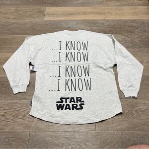 Disney Star Wars Han Solo ''I Know'' Spirit Jersey for Adults Size - NEW